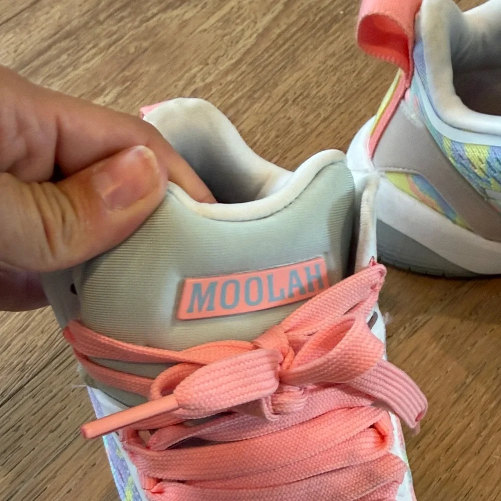 Women's Pastel Multicolor Athletic Sneakers with Pink Laces